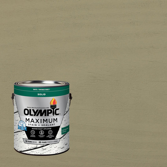 Olympic Maximum 1 Gallon SC-1049 Mullion Gray Solid Color Exterior Stain and Sealer in One