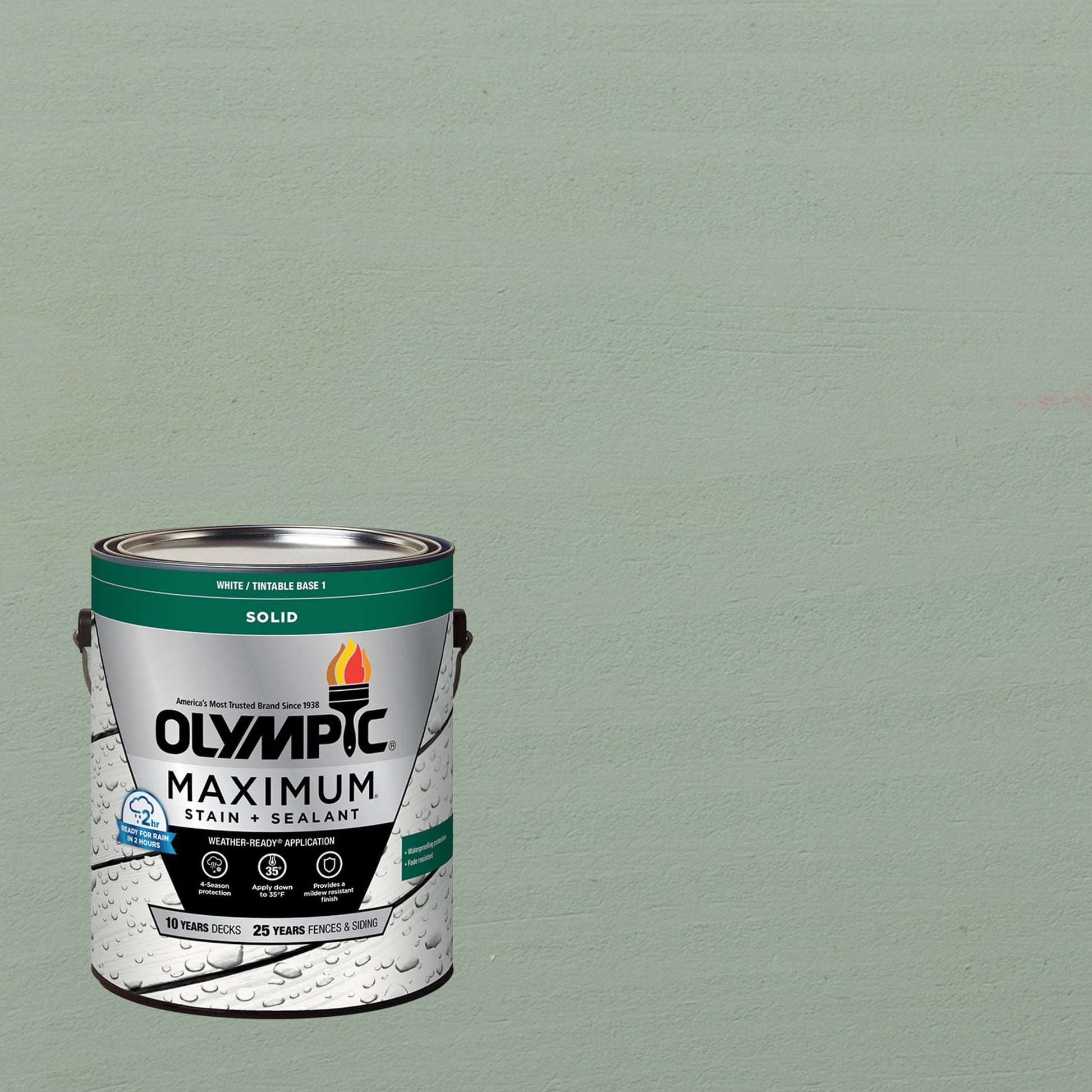 Olympic Maximum 1 Gallon SC-1053 North Pole Solid Color Exterior Stain and Sealer in One