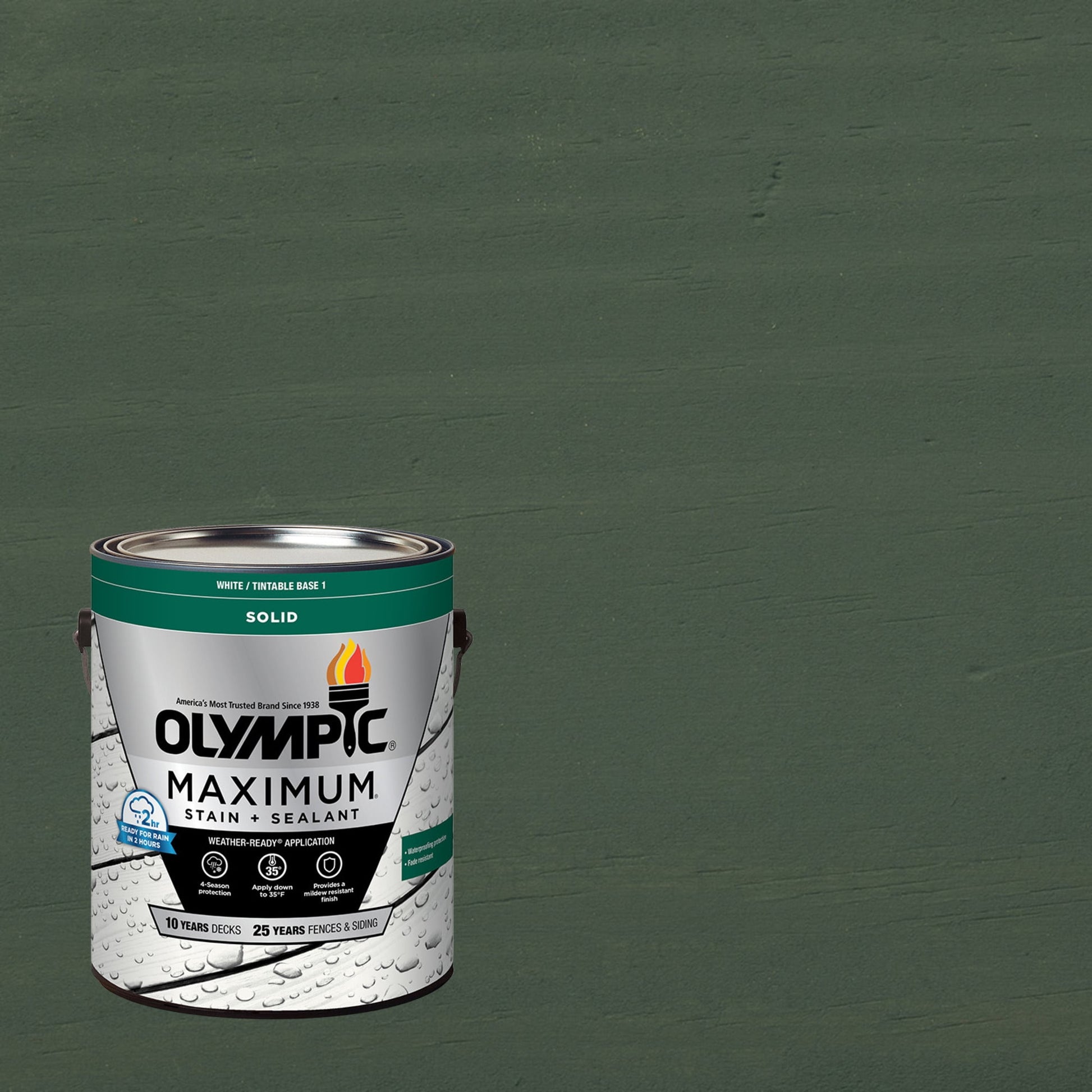 Olympic Maximum 1 GallonSC-1068 Rocky Gray Solid Color Exterior Stain and Sealer in One