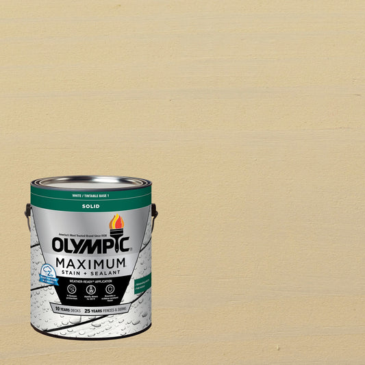 Olympic Maximum 1 GallonSC-1073 Sheer Natural Solid Color Exterior Stain and Sealer in One