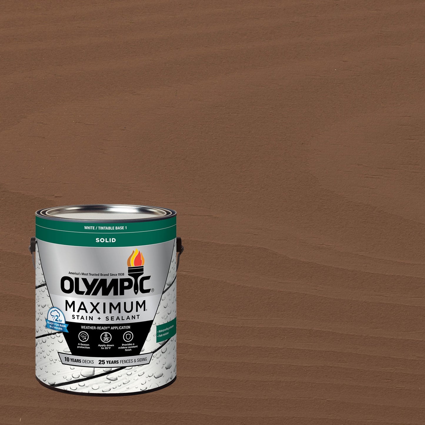 Olympic Maximum 1 GallonSC-1089 Woodchuck Solid Color Exterior Stain and Sealer in One