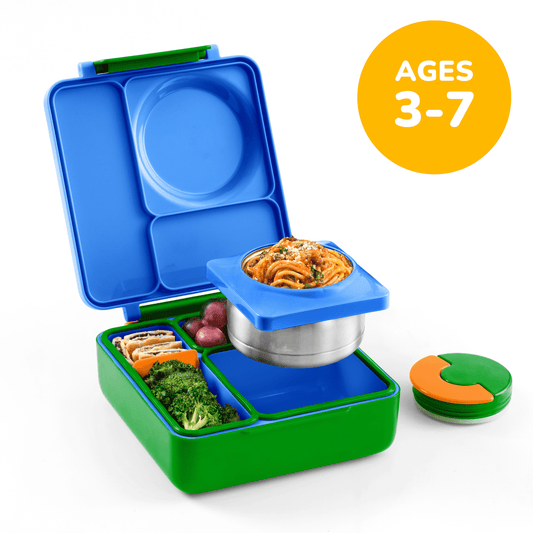 OmieBox Lunch Kit for Kids - Blue Monster Design