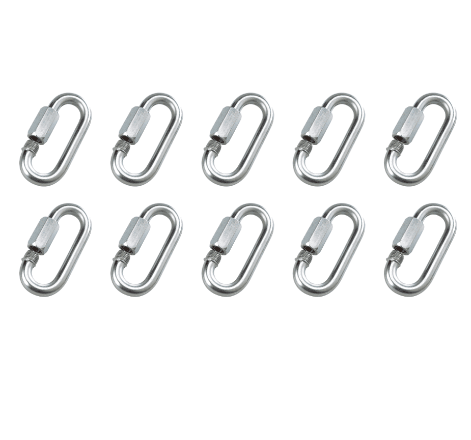 3/8" Quick Link, 10 Piece, Zinc, UPC Tagged, Peerless Chain #4421440