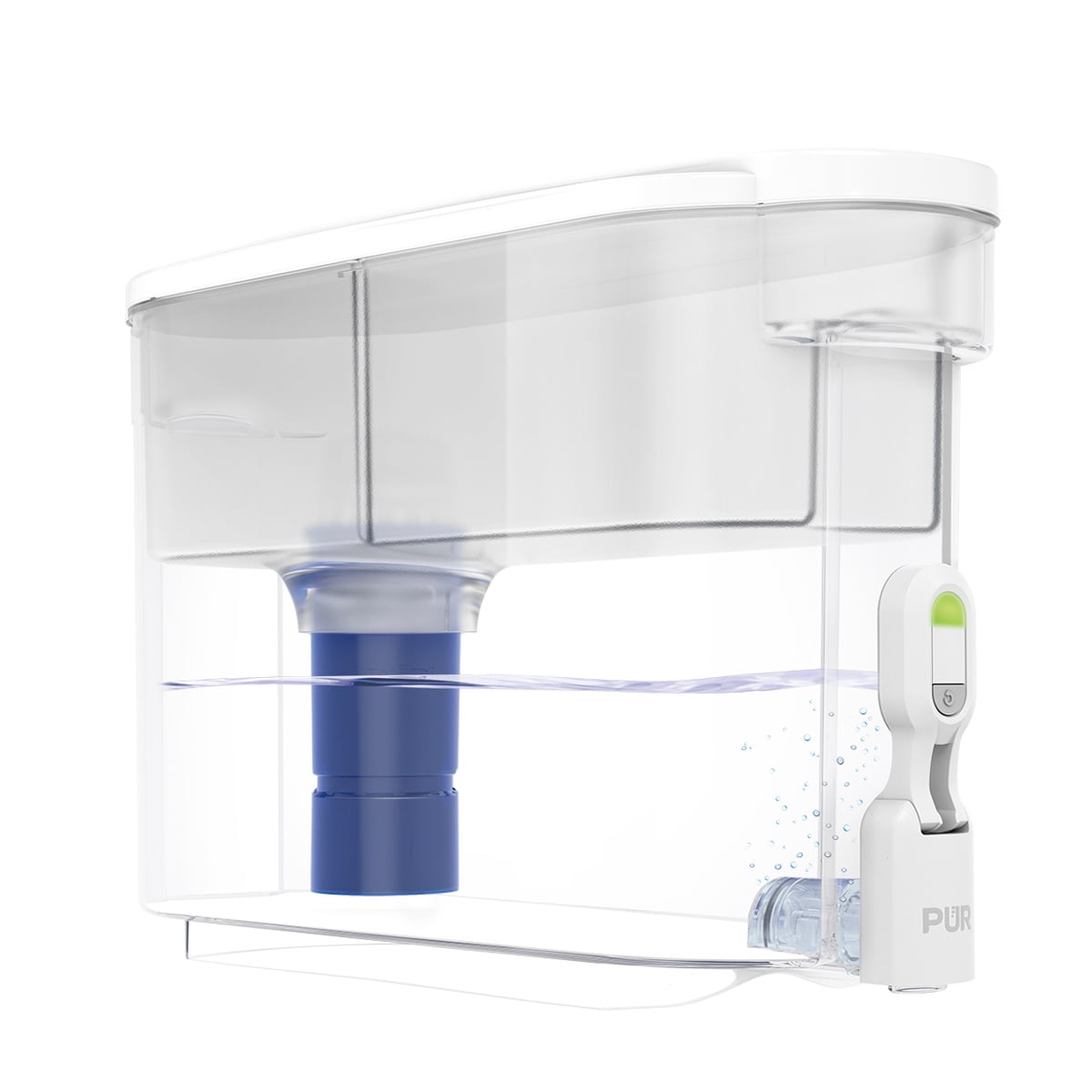 PUR PLUS 30 Cup Dispenser Filtration System, W 15.3" x H 10.1" x L 5.3", White, DS1811Z