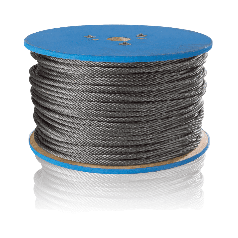Peerless 1/16" Cable 500 ft/Reel, Galvanized Wire Rope 7X7, 4501090