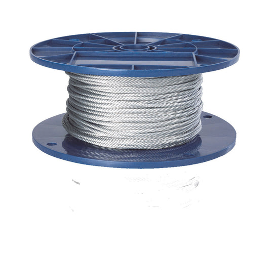 Peerless 4501290 3/32-3/16" Cable 250 Ft/Reel; Vinyl Coated Wire Rope 7X7