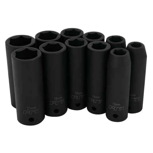 Performance Tool M591DB 11 Piece 1/2 Inch Drive MET DW Impact Skt