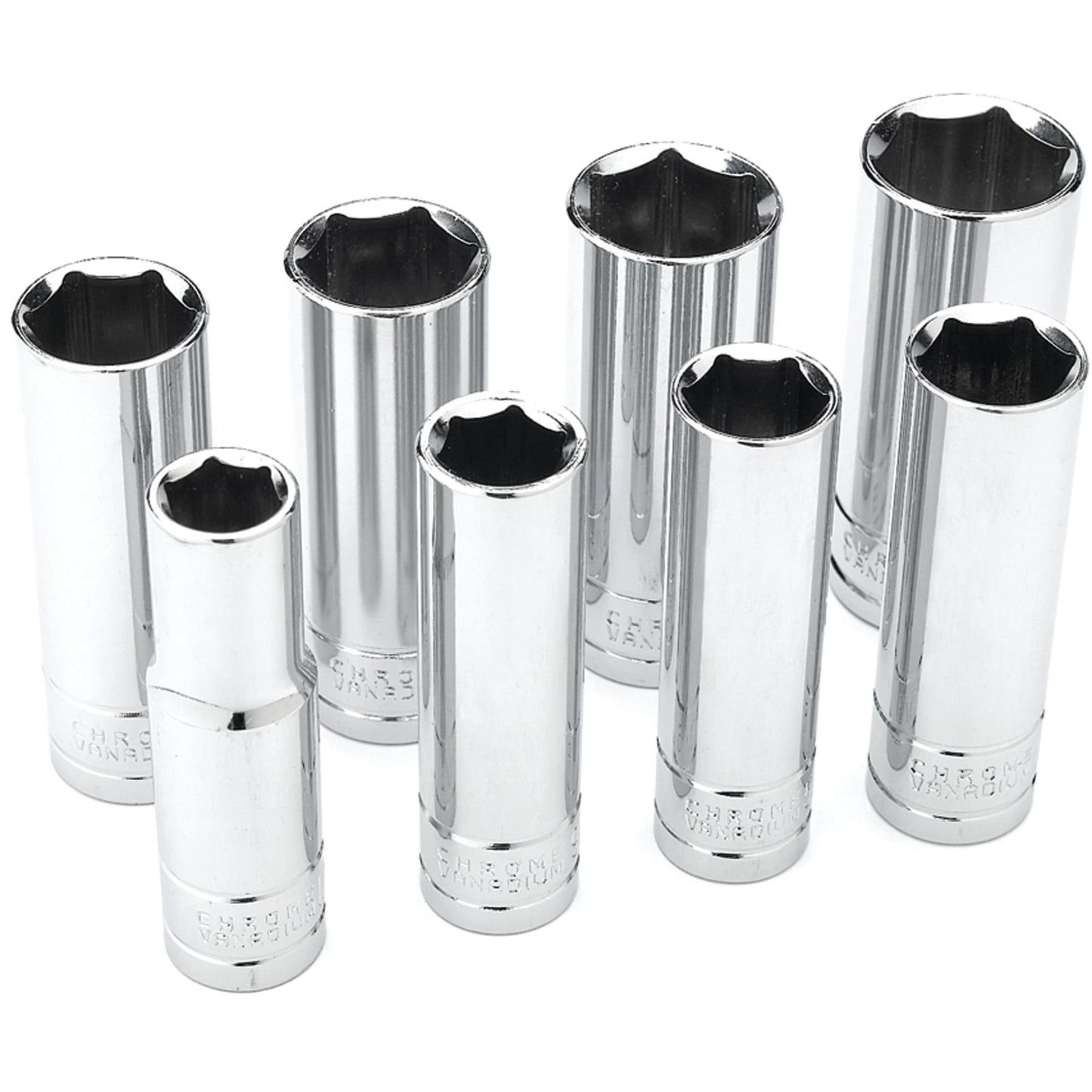 Performance Tool W32300 8 Piece 1/2 Inch Drive SAE DW Socket Set