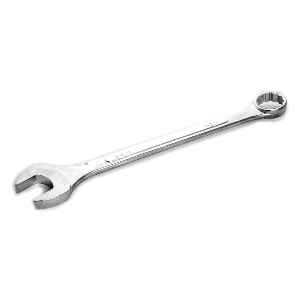 Performance Tool W346B 1-3/4 in. Combination Wrench, Drop-Forged Chrome Alloy Steel, Satin Chrome Finish, Rounded Box End