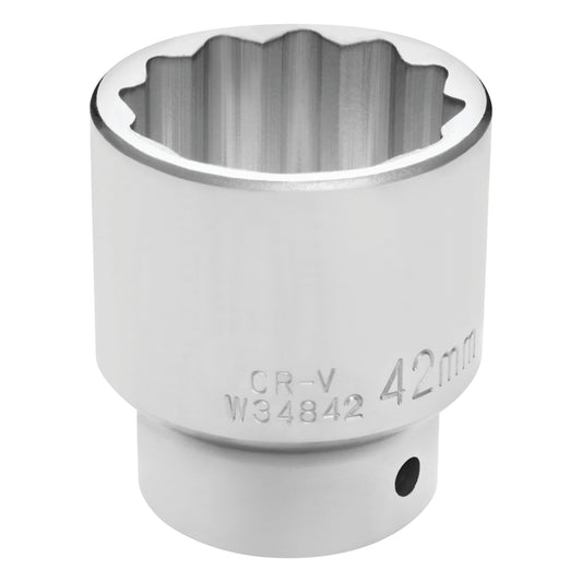 Performance Tool W34842 3/4-Inch Drive 12-Point Standard Socket 42mm