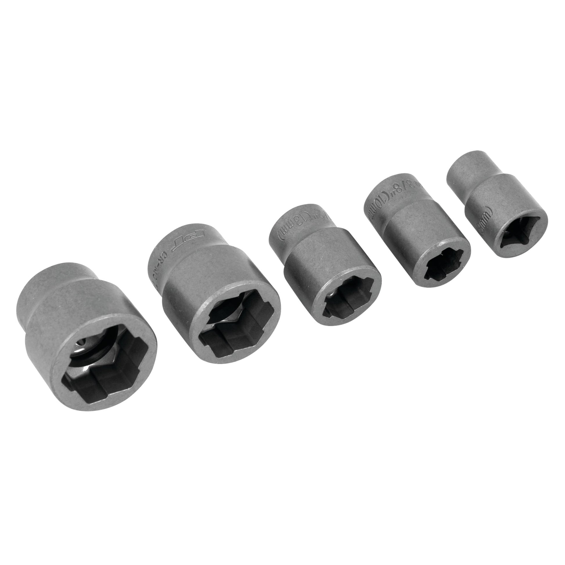 Performance Tool W38918 5 Piece 3/8 Inch Drive Bolt Extractor Set