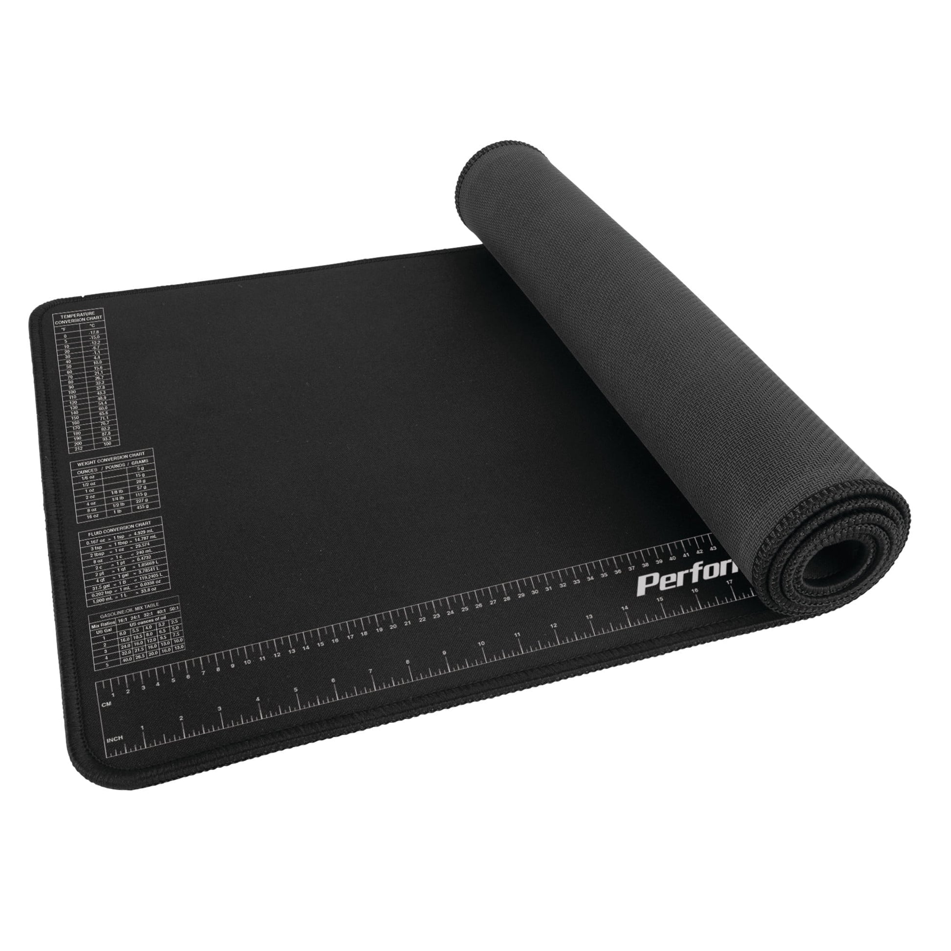 Performance Tool W88977 Neoprene Mat with Ruler and Reference Charts, Chemical Resistant, 16-Inch x 35.75-Inch, Protects Work Surface from Solvents and Oils