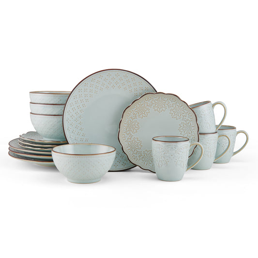 PfaltzgraffÂ® Joanne Blue Stoneware 16-Piece Dinnerware Set