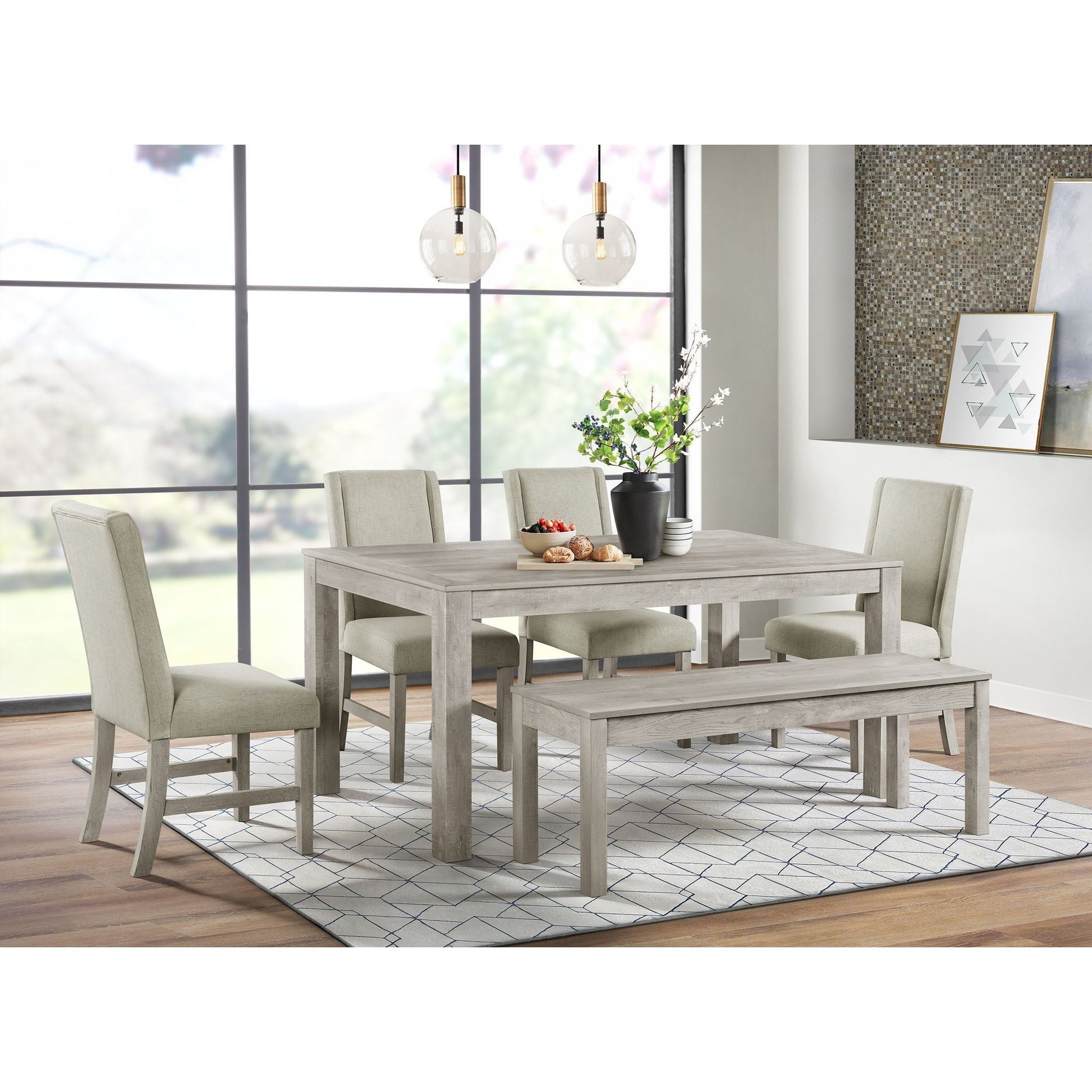 Picket House Furnishings Holmes Dining Bench in White