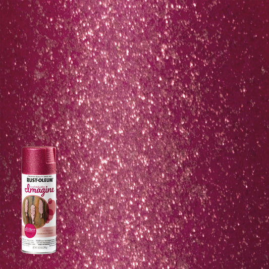 4 Pack, Pink, Rust-Oleum Craft & Hobby Imagine Glitter Spray Paint- 345703, 10.25 oz.