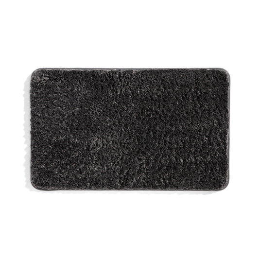 Plush Absorbent Bath Mat Rug with Anti-Skid Rubber Backing, 34 x 21, Gray, by Noble Linens