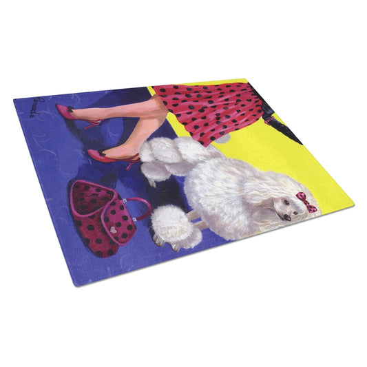 Poodle High Maintenance Glass Cutting Board Large