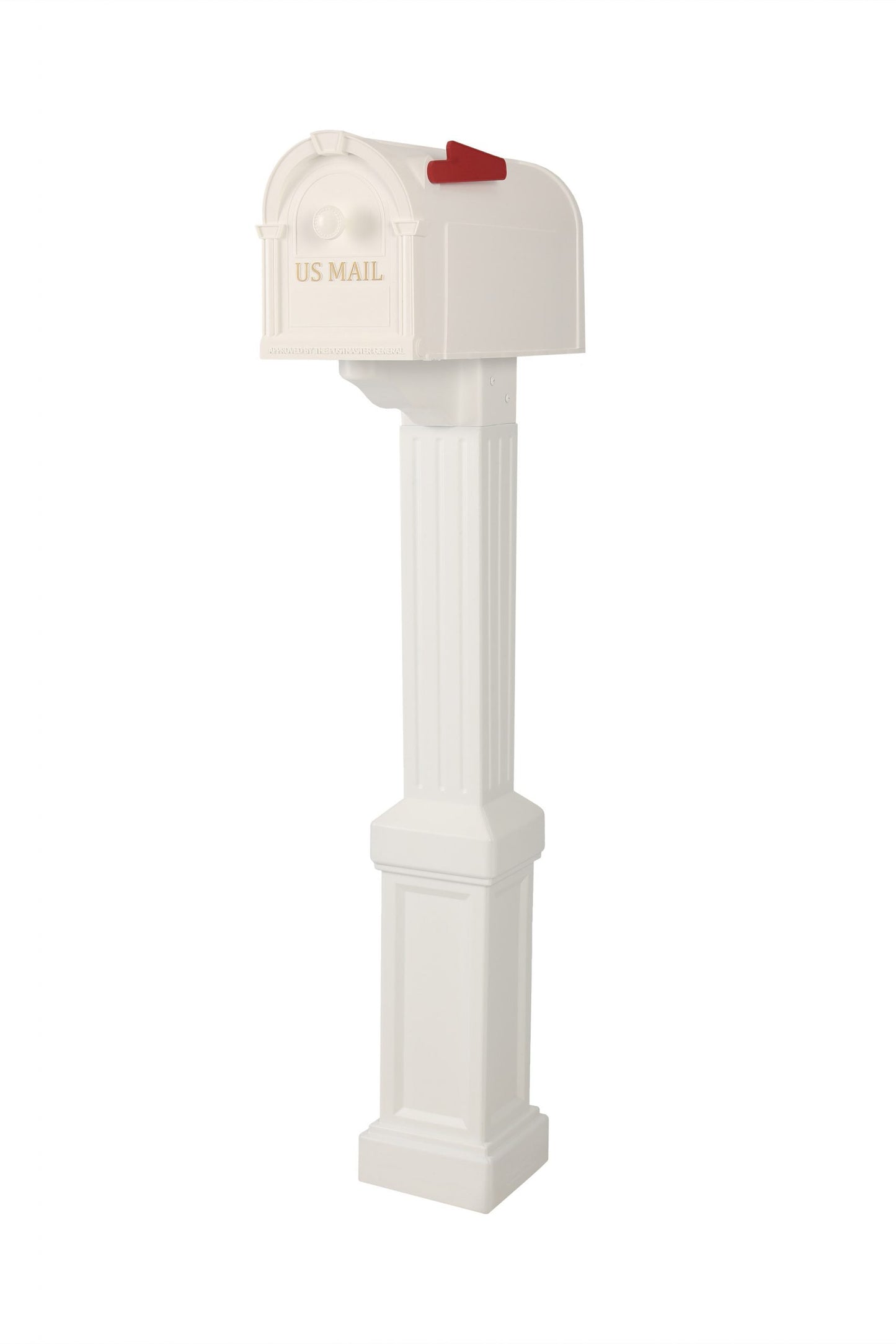 Postal Pro Piedmont Plastic Mailbox and Post Kit - White