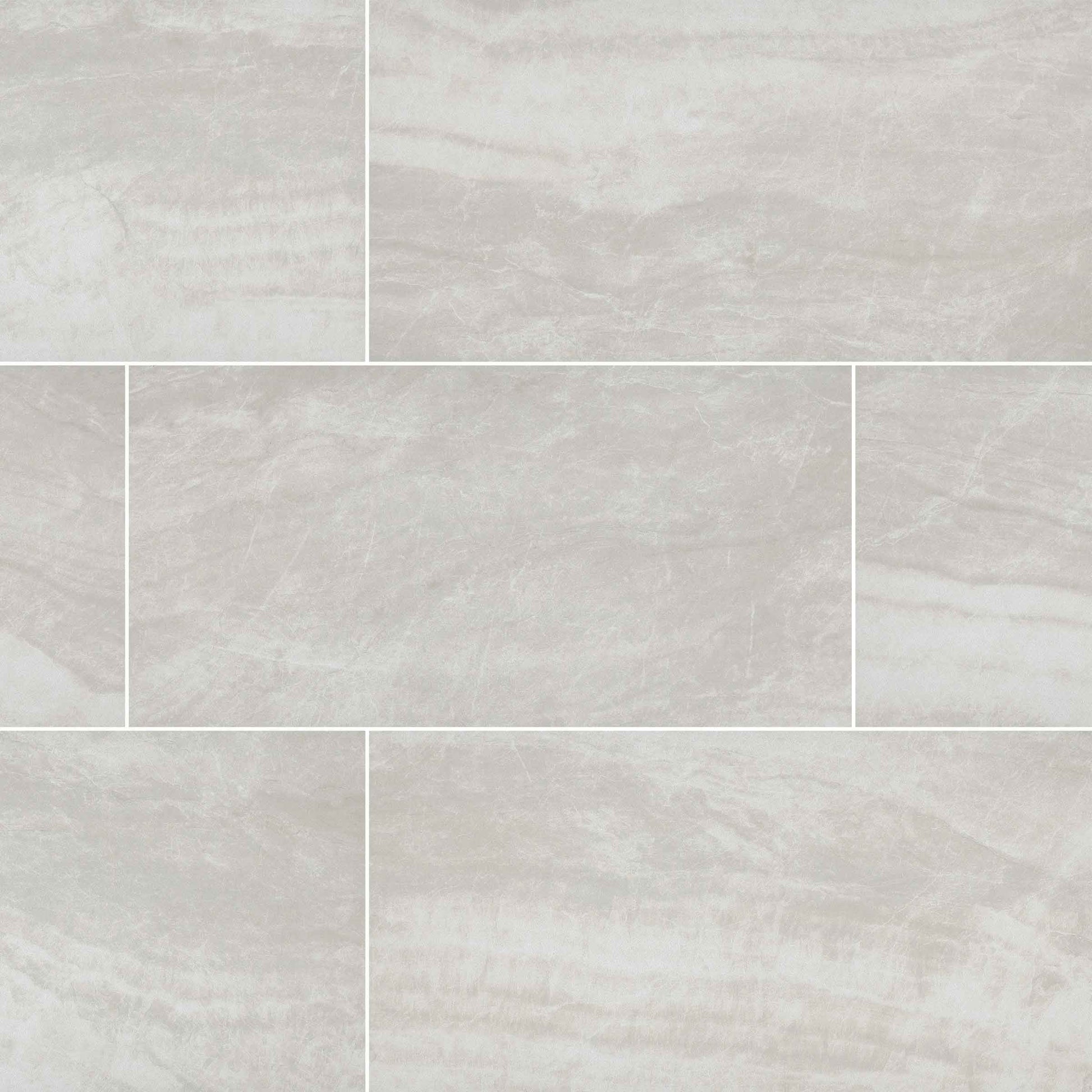 Praia Gray 12 in. X 24 in. Polished Porcelain Floor And Wall Tile ( 16 Sq. Ft./Case )