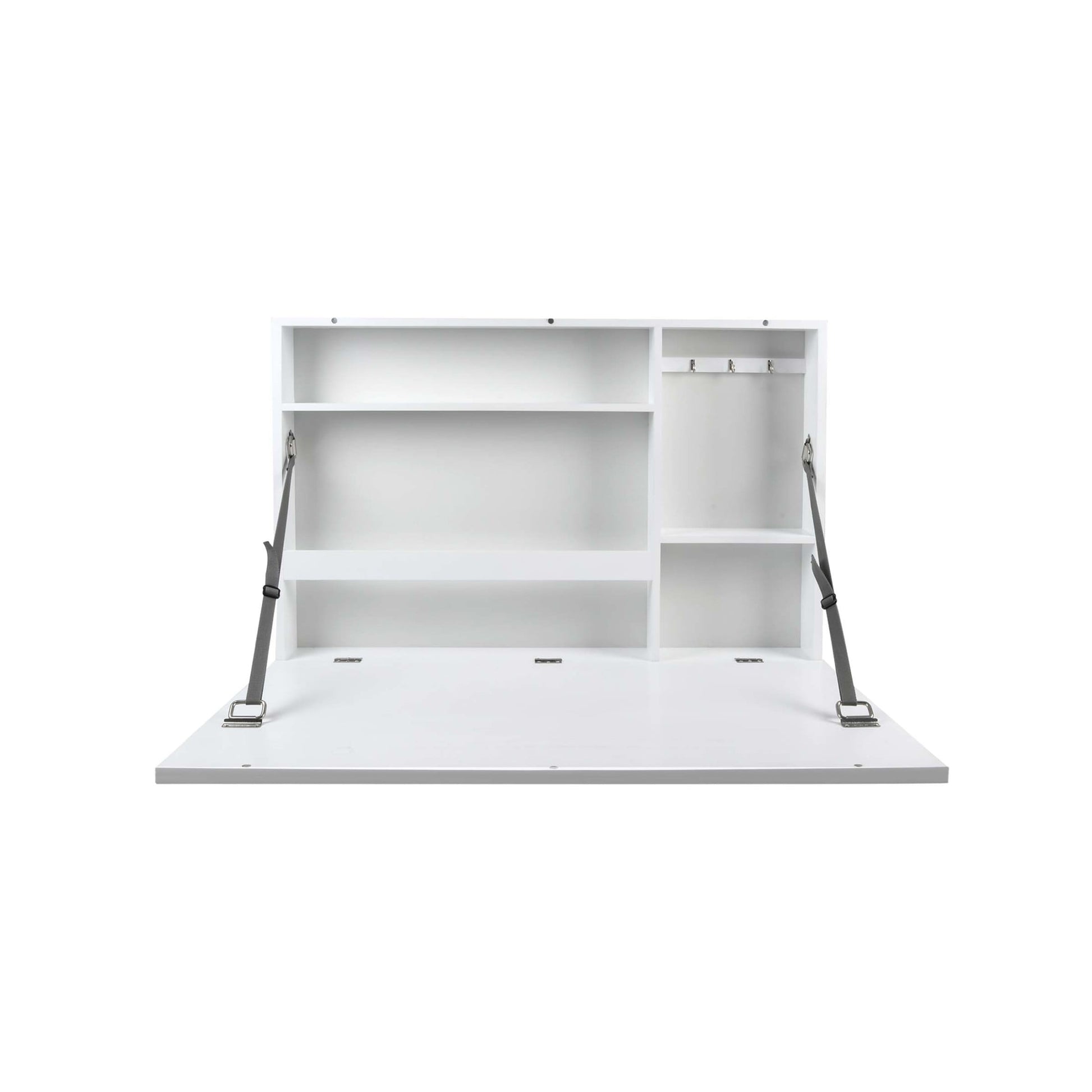 Prinz Fold Down Wall-Mounted White 36' X 24' Murphy Desk with Chalkboard