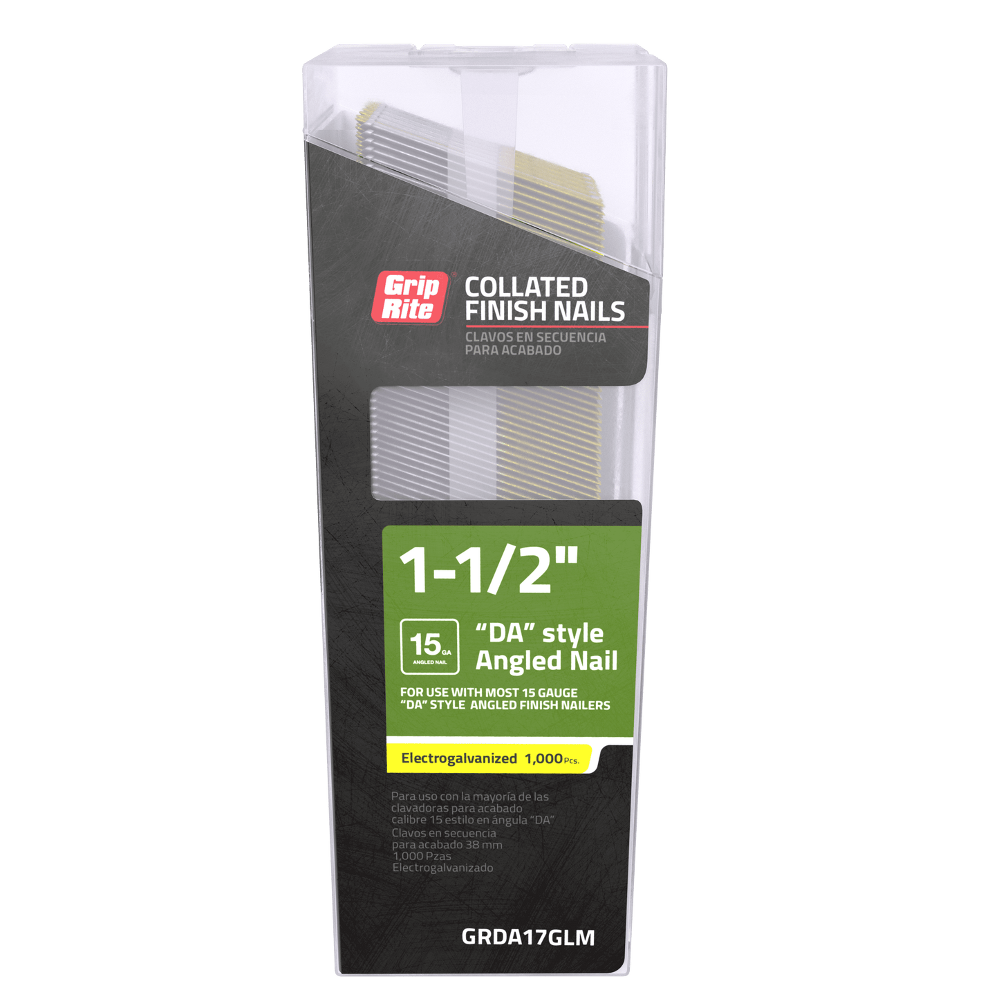 Grip-Rite DA-Finish Nail 15GA 1-1/2" Galv 1M