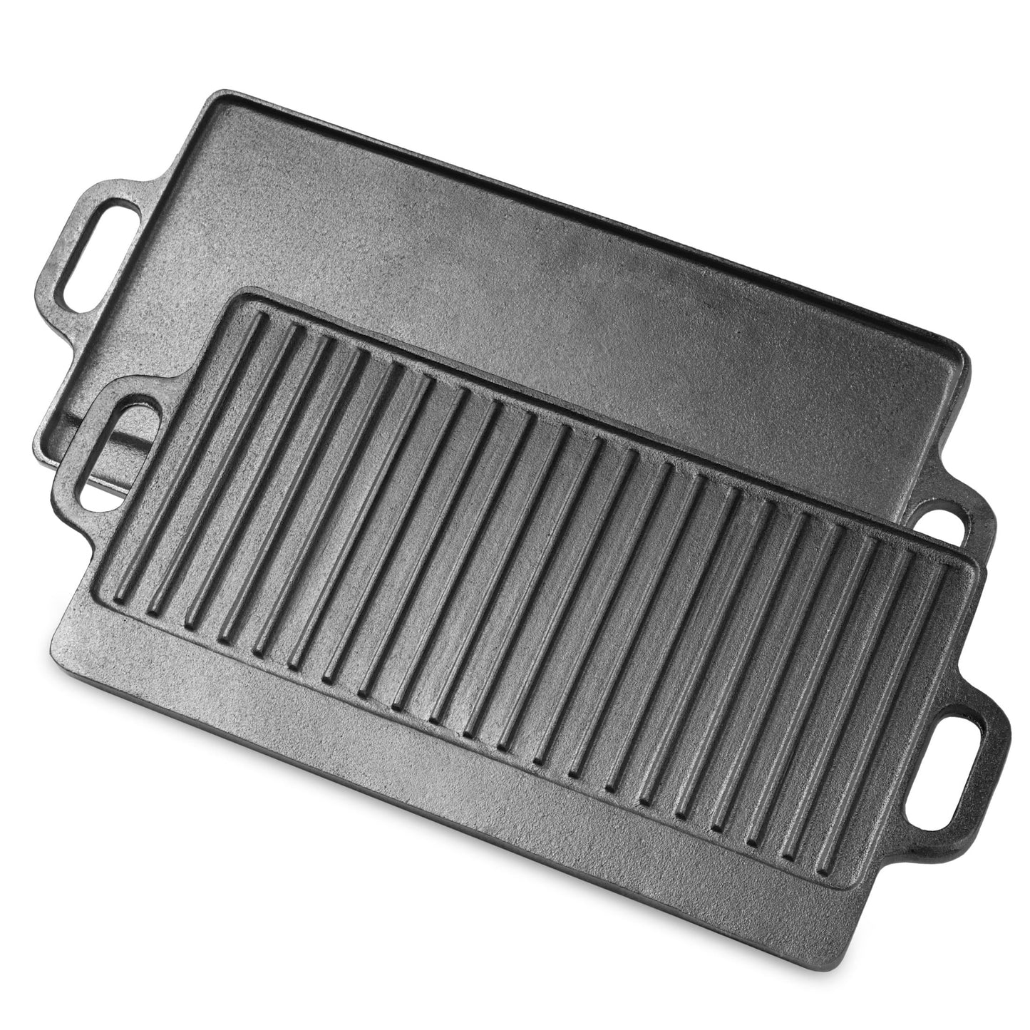 ProSource 2-en-1 Reversible y Precurado 19.5â€ x 9â€ Hierro Fundido Griddle