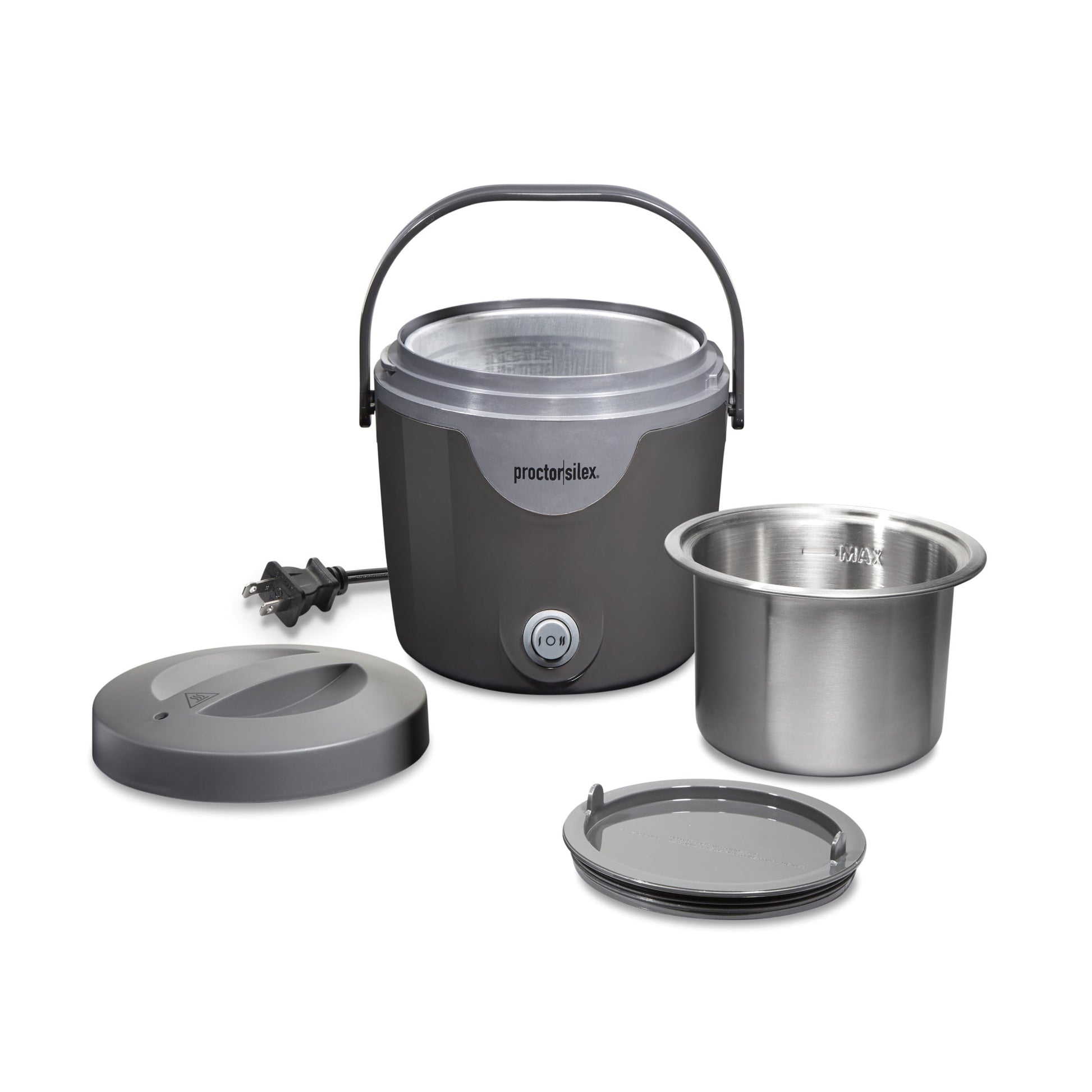 Proctor Silex Portable Electric Lunch Box Food Heater and 20 oz Meal Warmer with Built-In Handle, Black