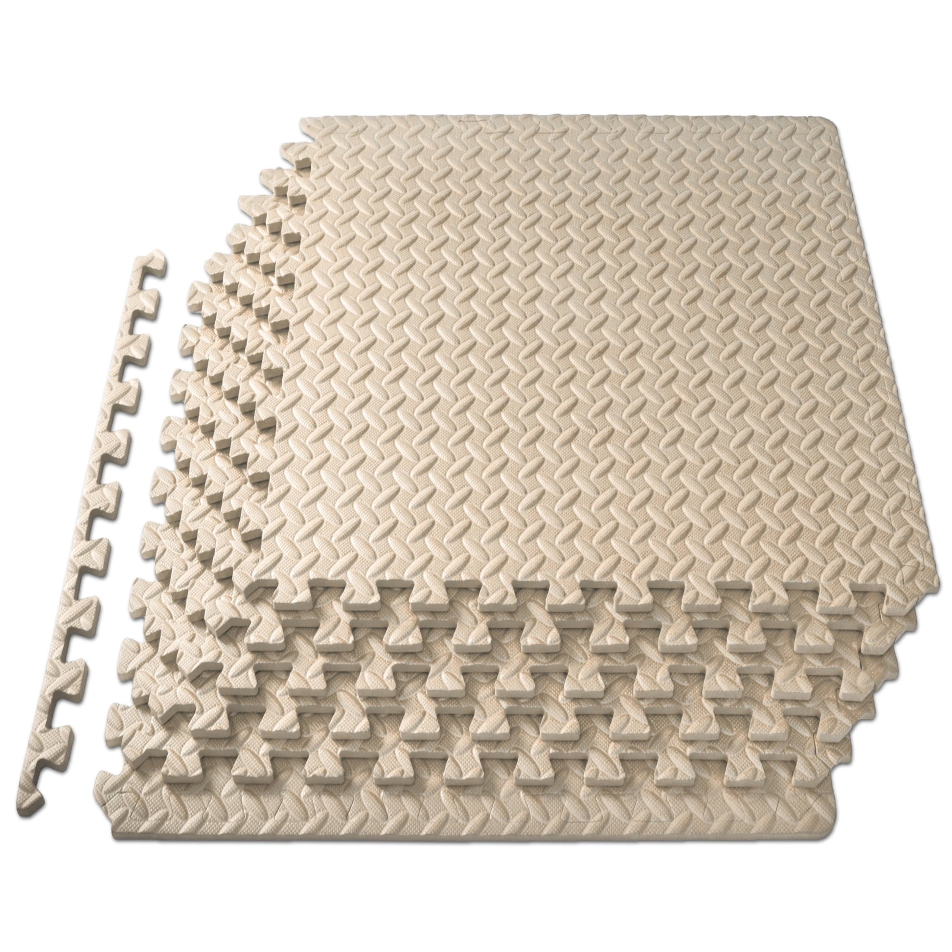 ProsourceFit Tapete de Ejercicio Tipo Rompecabezas, Azulejos Entrelazados de Espuma EVA de 1/2" de Grosor