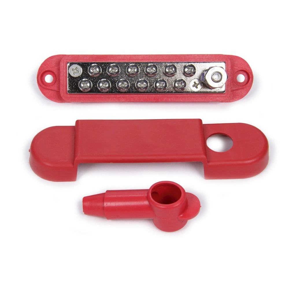 Quickcar Racing Products Red Terminal Buss Bar w/Covers