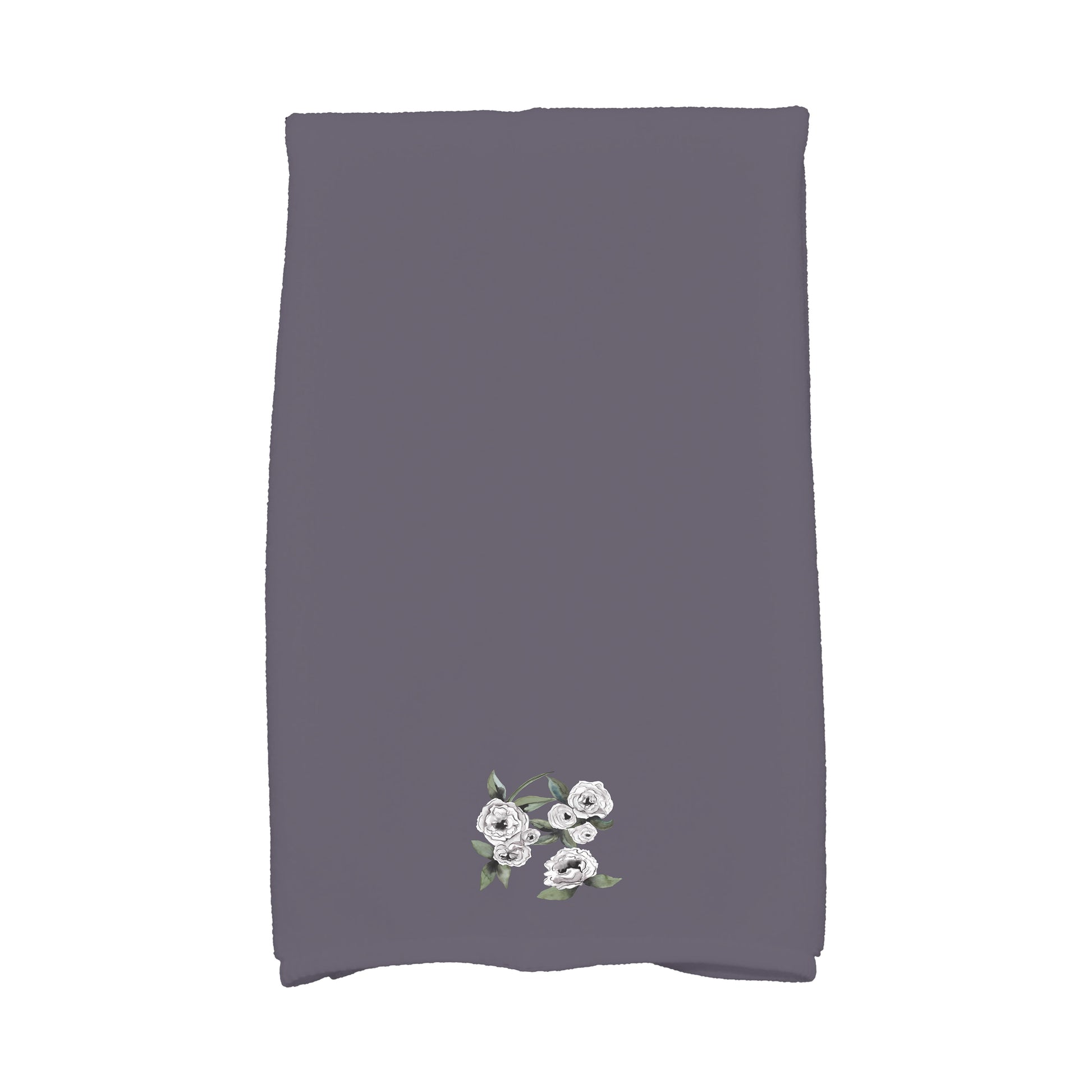 Radiant Rose 16 x 25 Inch Purple Floral Print Kitchen Towel
