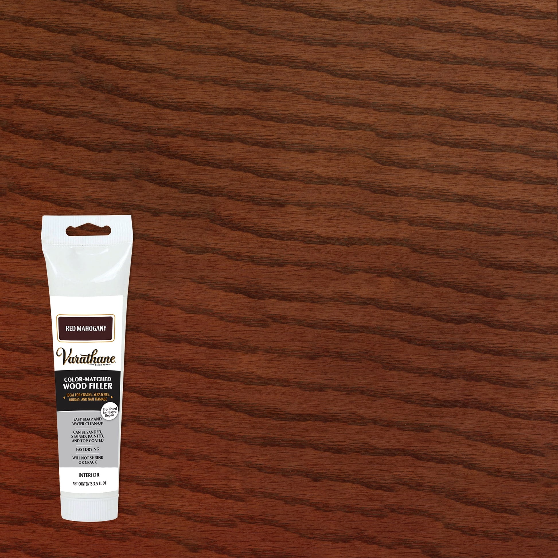 4 Pack, Red Mahogany, Varathane Wood Filler-215212, 3.5 oz Tube