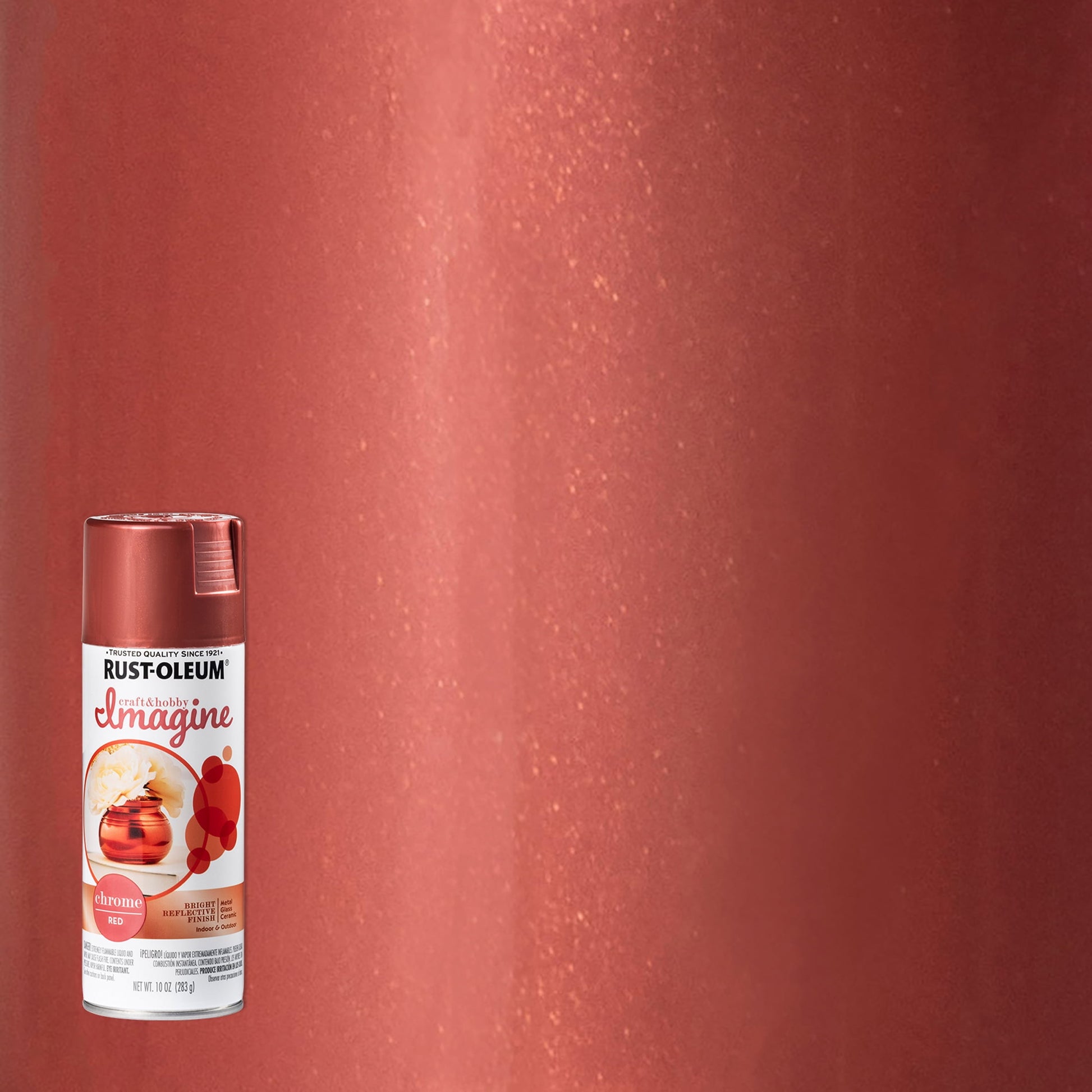 4 Pack, Red, Rust-Oleum Craft & Hobby Chrome Imagine Chrome Spray Paint- 353332, 10 oz.
