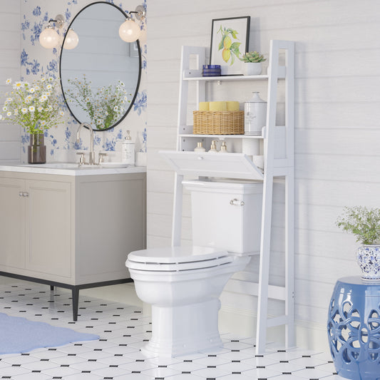 RiverRidge Amery over the Toilet Bathroom Spacesaver Medicine Storage Shelves - White