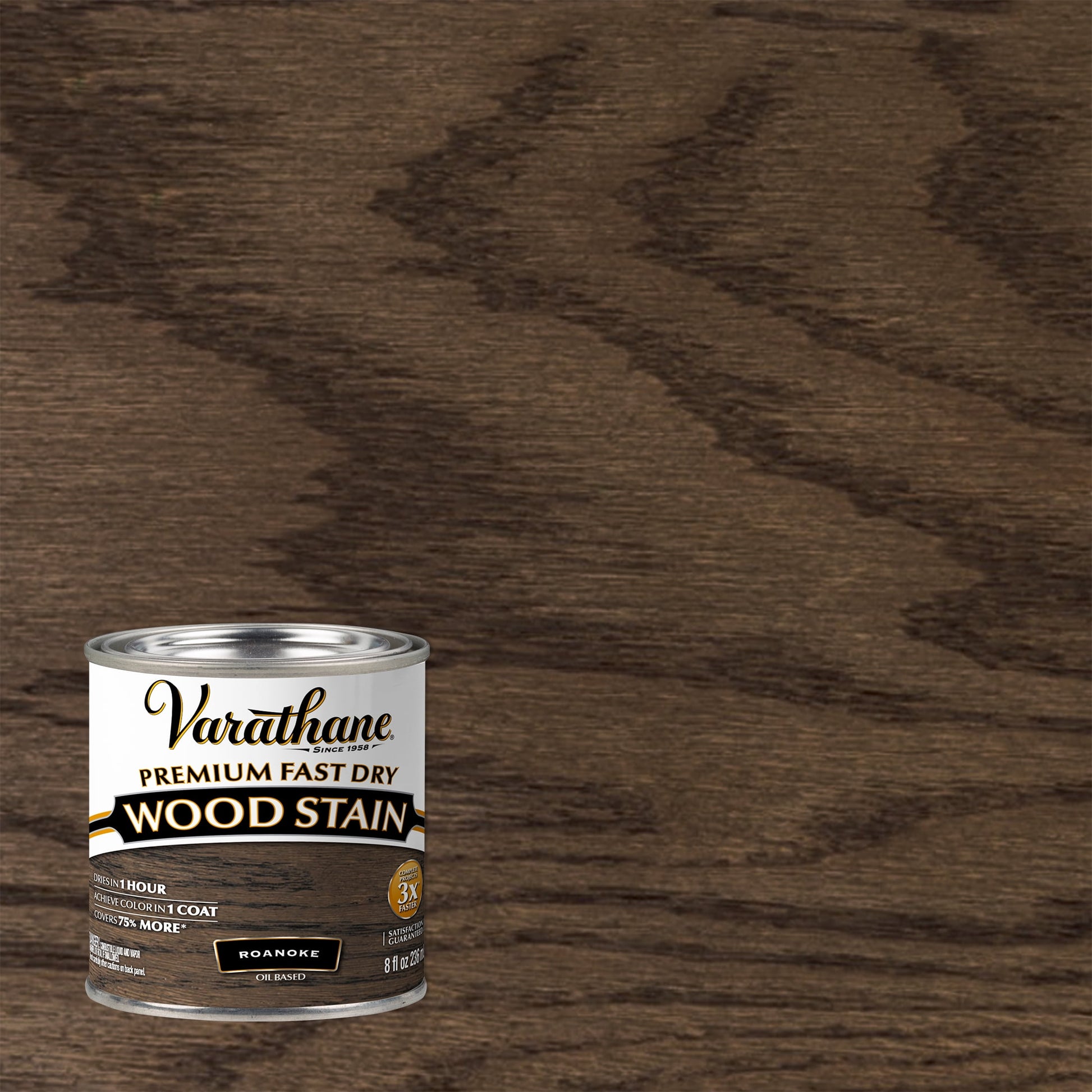 4 Pack, Roanoke, Varathane Premium Fast Dry Wood Stain-370872, Half Pint