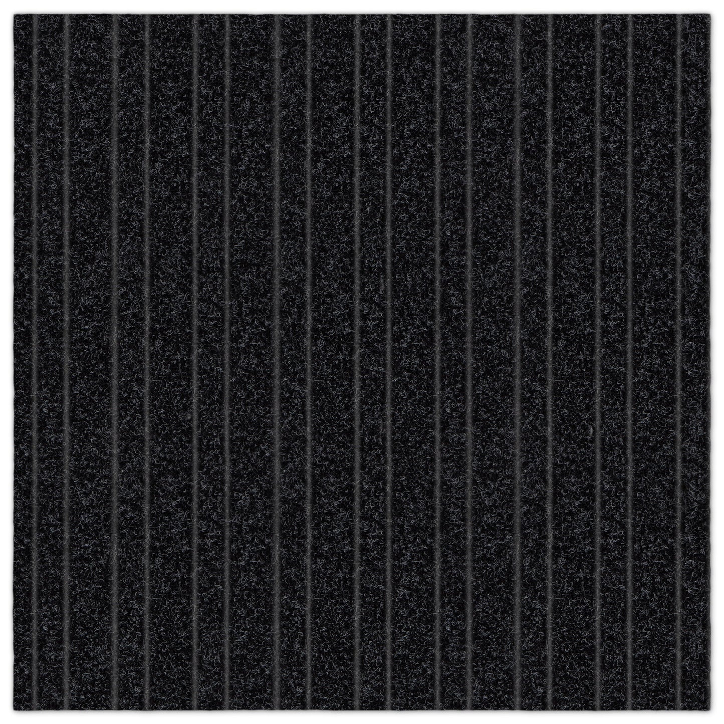 Roma Stripe Rib Black Residential 24 in. x 24 in. Peel and Stick Carpet Tile Square 60 Sq. ft. 15 Tiles Per Box for Home and Office