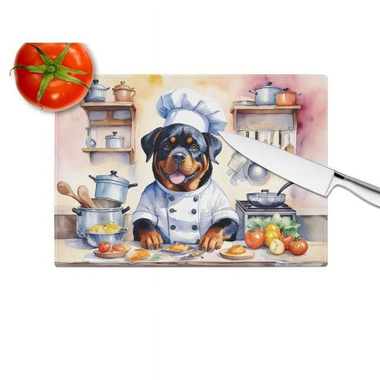 Rottweiler The Chef Glass Cutting Board 12 in x 15 in