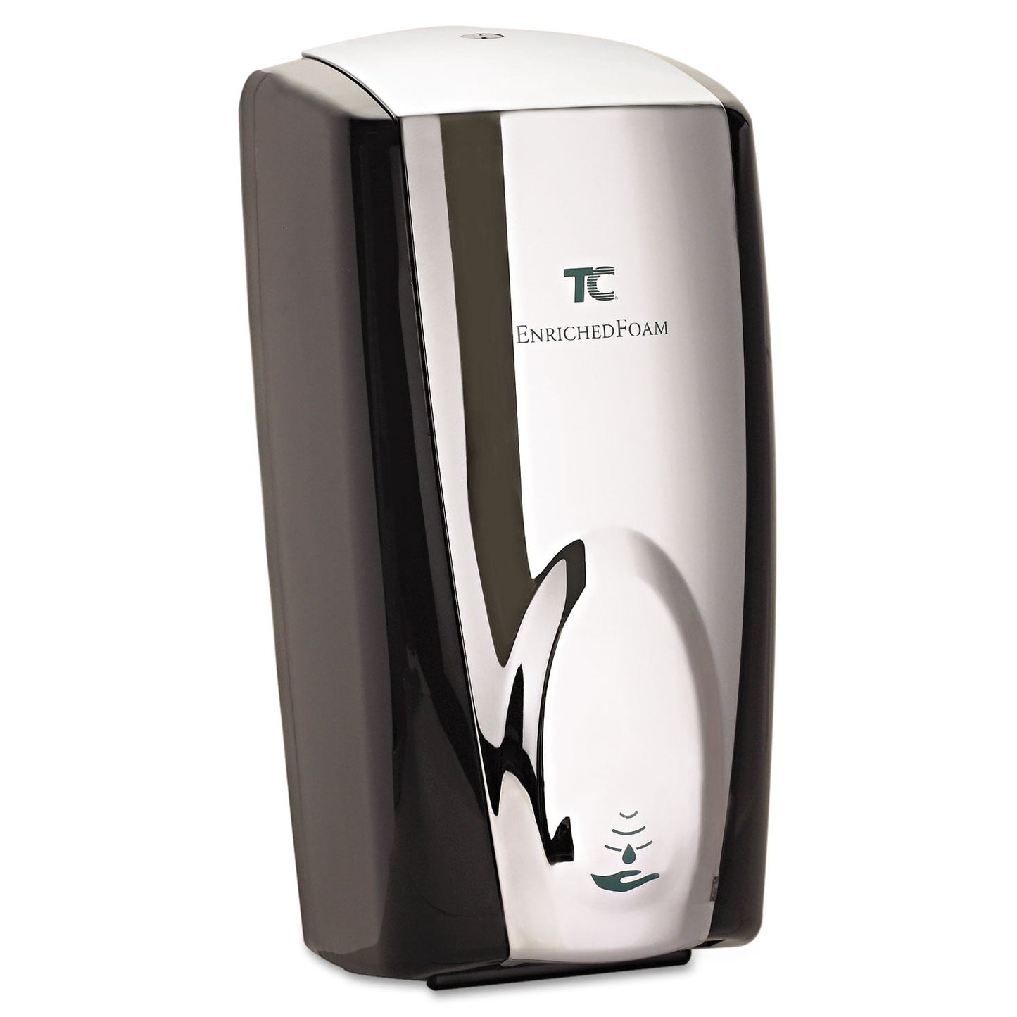 Rubbermaid Autofoam Touch-free Dispenser, 1100 Ml, 5.2" X 5.25" X 10.9", Black/chrome