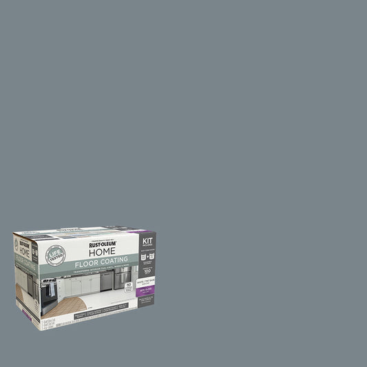 Rust-Oleum Home Semi-Gloss French Gray Interior Floor Coating Kit-363704T, Quart