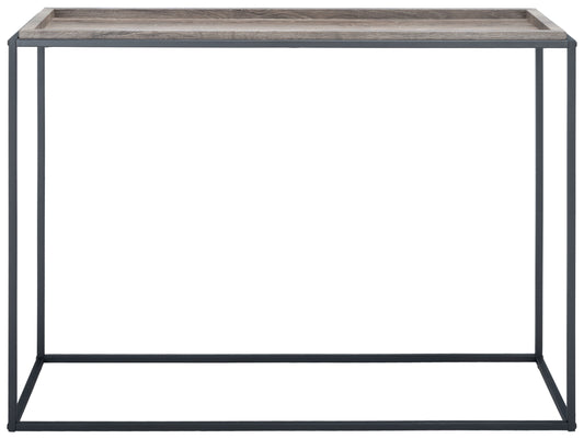 SAFAVIEH Andey Contemporary Brown/Black Metal Console Table (43.3 in. W x 15 in. D x 31.5 in. H)