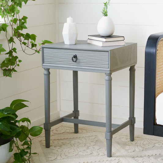 Safavieh Mabel Traditional Wood End Table, Distressed Gray