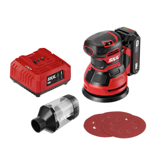 SKIL SR6604B-10 PWR CORE 20V Cordless Random Orbital Sander with 2.0Ah Battery and Charger