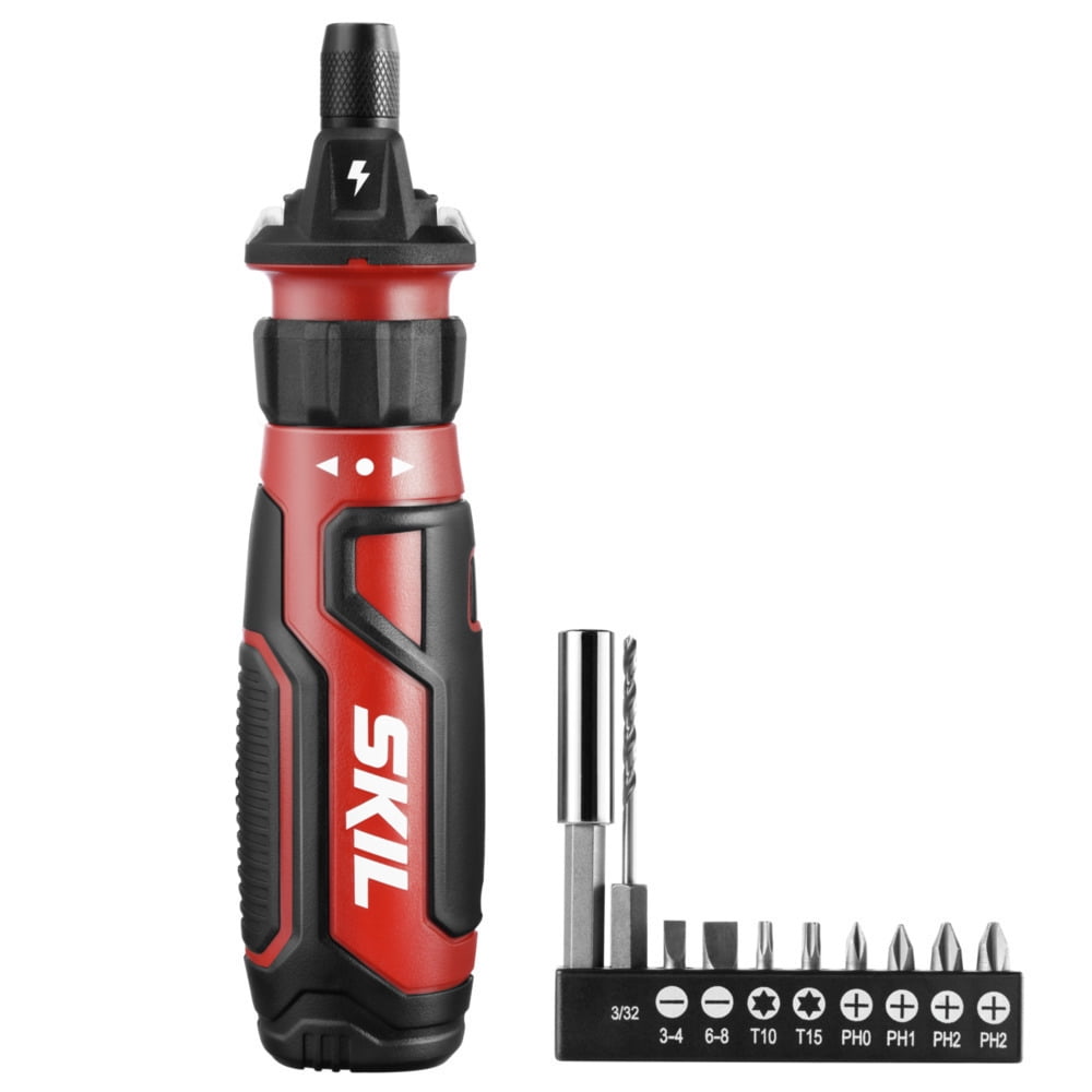SKIL SD561201 Destornillador Recargable de 4V con TecnologÃ­a de Sensor de Circuito con Juego de Bits Incluido