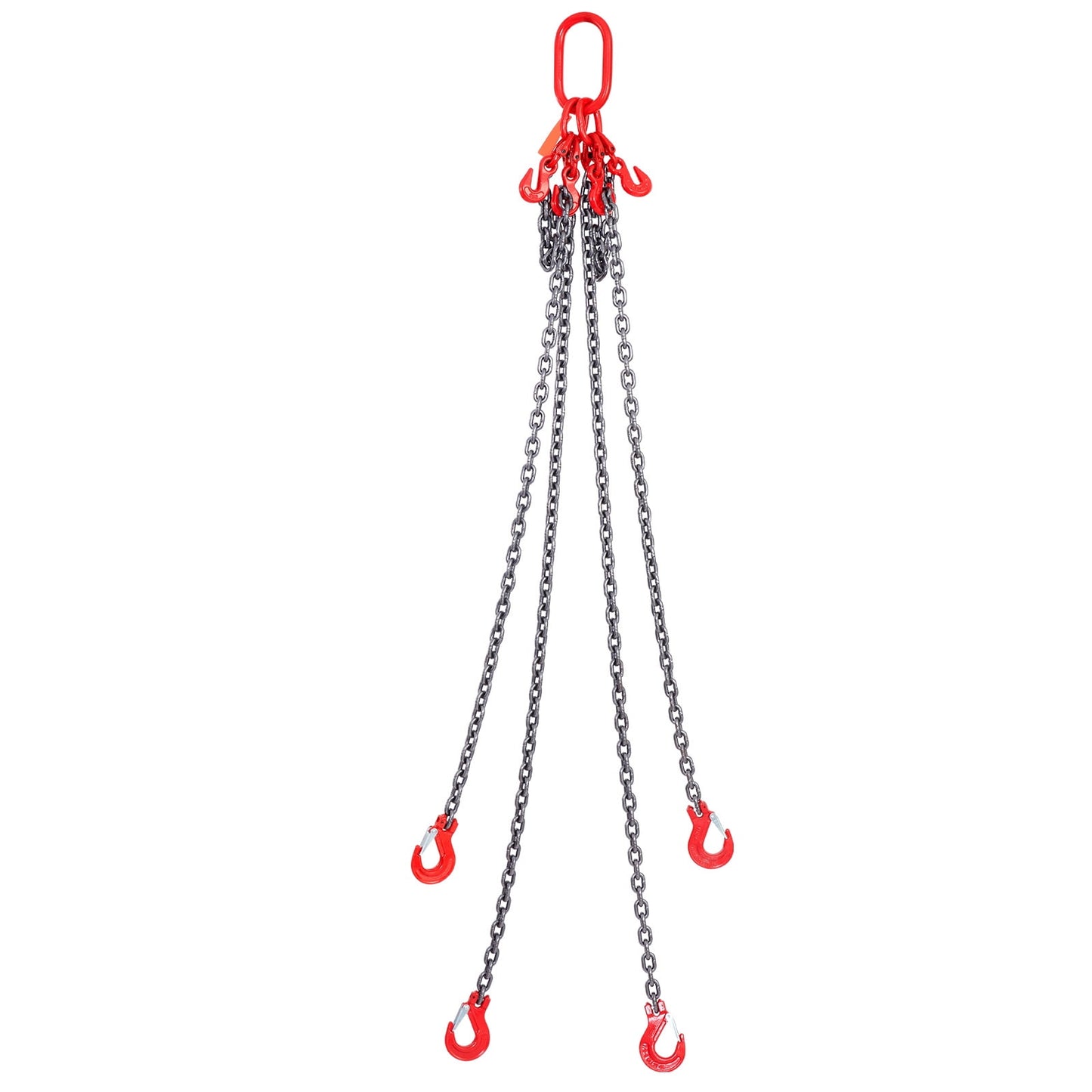 SKYSHALO Chain Sling, 11000 lbs Load Limit, 5/16'' x 5' G80 Grade, Equipped with Grab Hooks, Complies with DOT Standards, Durable Manganese Steel with Black Coating, Length Adjustable