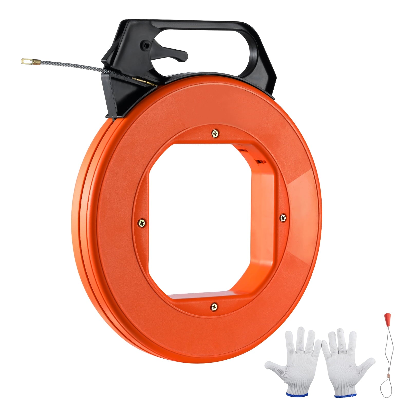 KFFKFF Fish Tape Wire Cable Line Puller 125 ft 3/16 in PET with High Plastic Case