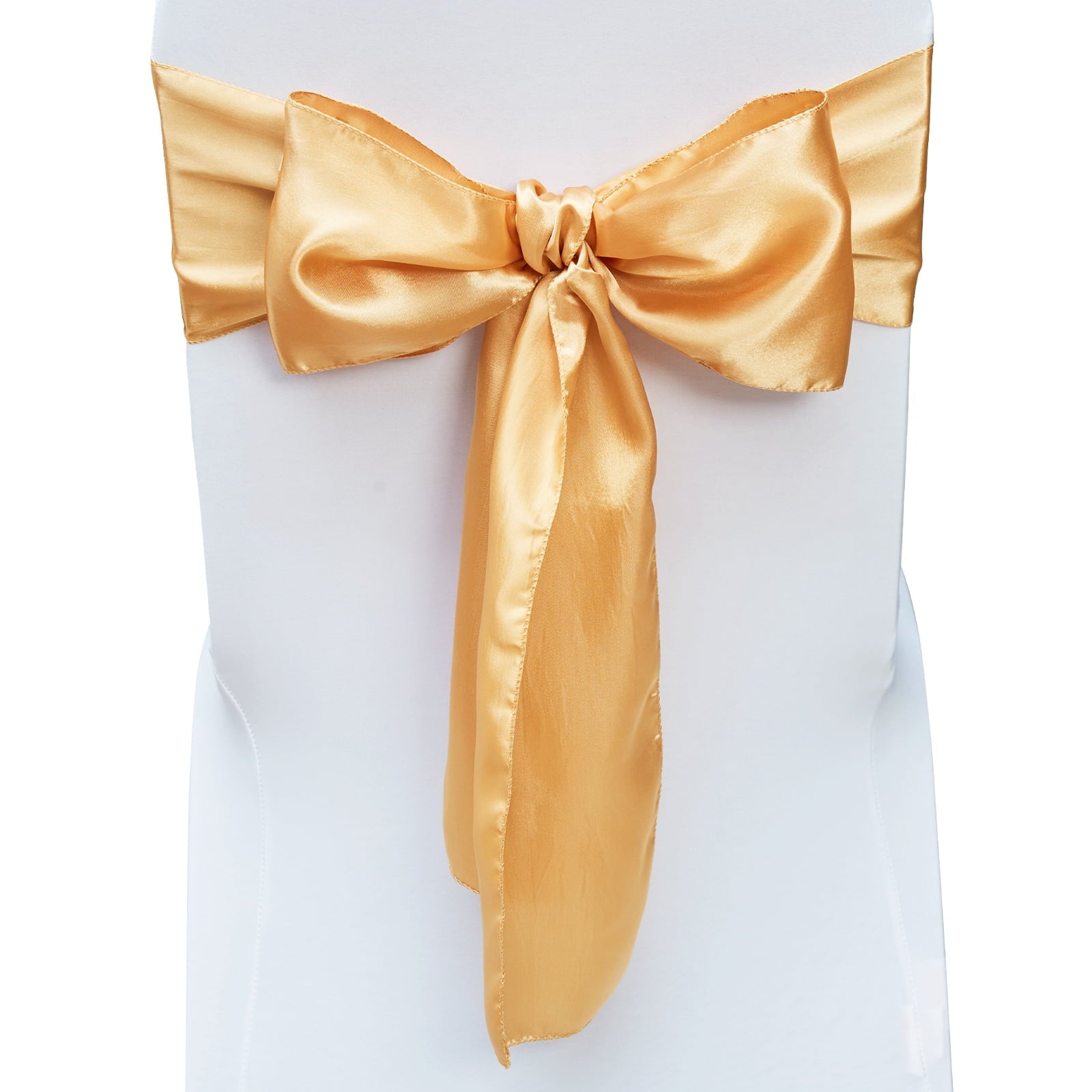 KFFKFF Gold Elastic Chair Sashes, Slipcovers and Bands for Chairs, Perfect for Weddings, Holidays, Banquets, Parties, and Celebrations, Adds Elegance to Seating (Pack of 50)