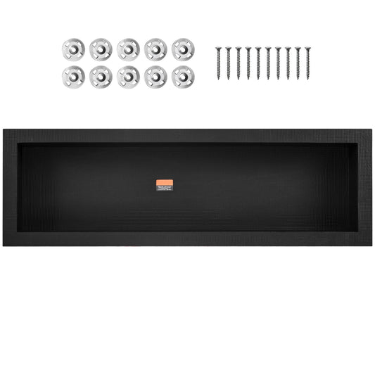 KFFKFF Shower Niche 16x50x4" Single Shelf Wall-inserted for Shower Bathroom