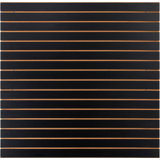 SKYSHALO Slatwall Panels, 2-Pack Black Wall Panels for Garage 24"H x 48"L, Durable Organizer for Retail, Garage, and Crafts