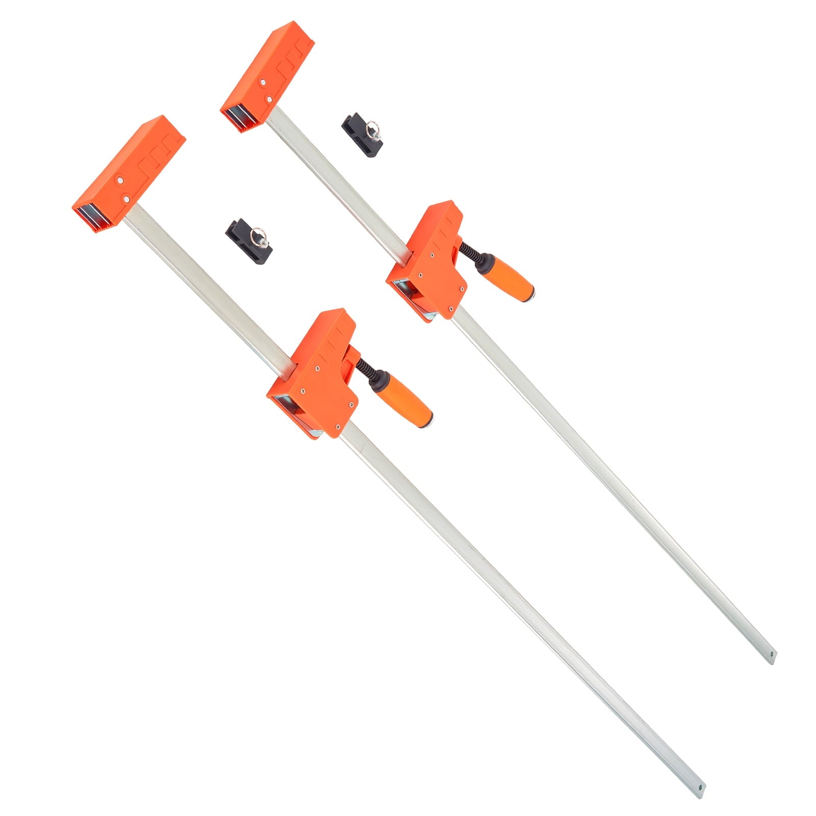 SKYSHALO Woodworking Bar Clamps, 2-Set 50" Parallel Grip Tools, F Clamp with 1100 lbs Capacity, Uniform Pressure Distribution, Durable Plastic & Carbon Steel, Suitable for Wood & Metal Projects