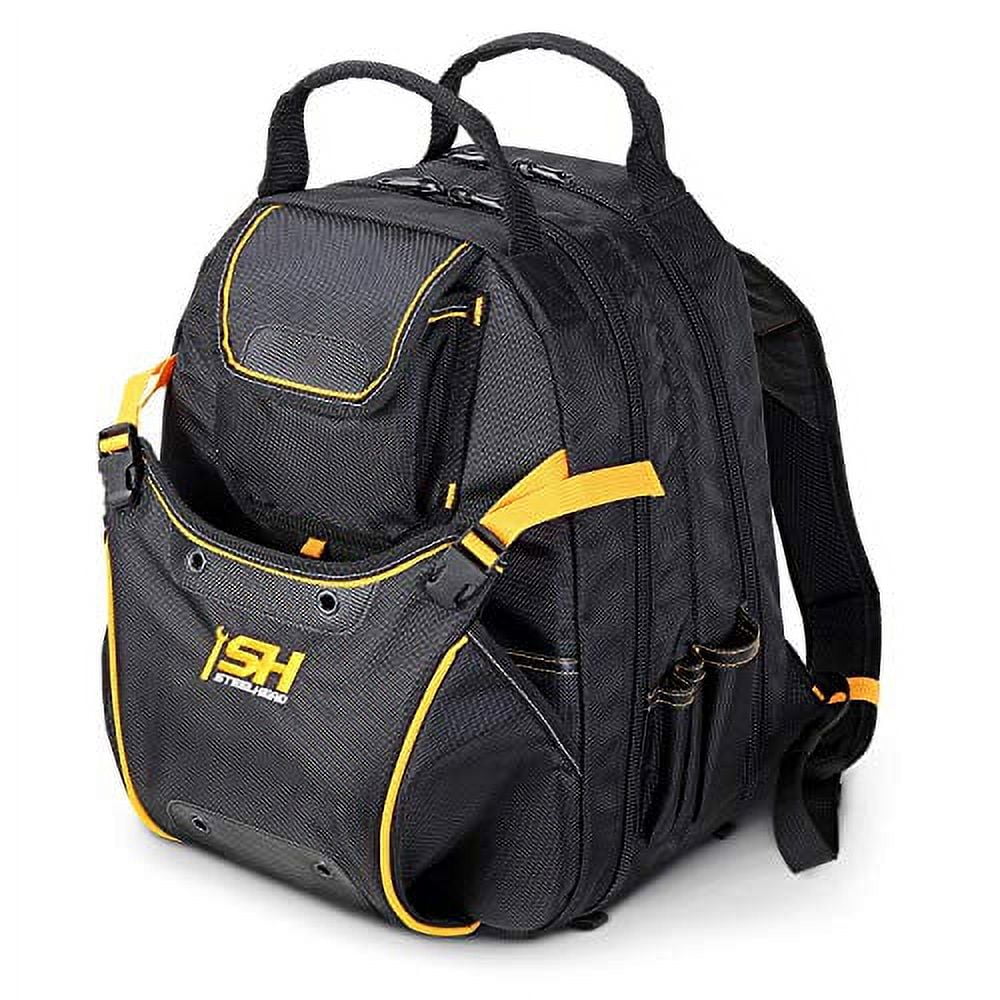 STEELHEAD 48-Pocket Heavy-Duty Tool Backpack, Padded Back Support, Reinforced Bottom, Rubber Feet, Perfect for Electricians, Plumbers, Contractors, HVAC Techs