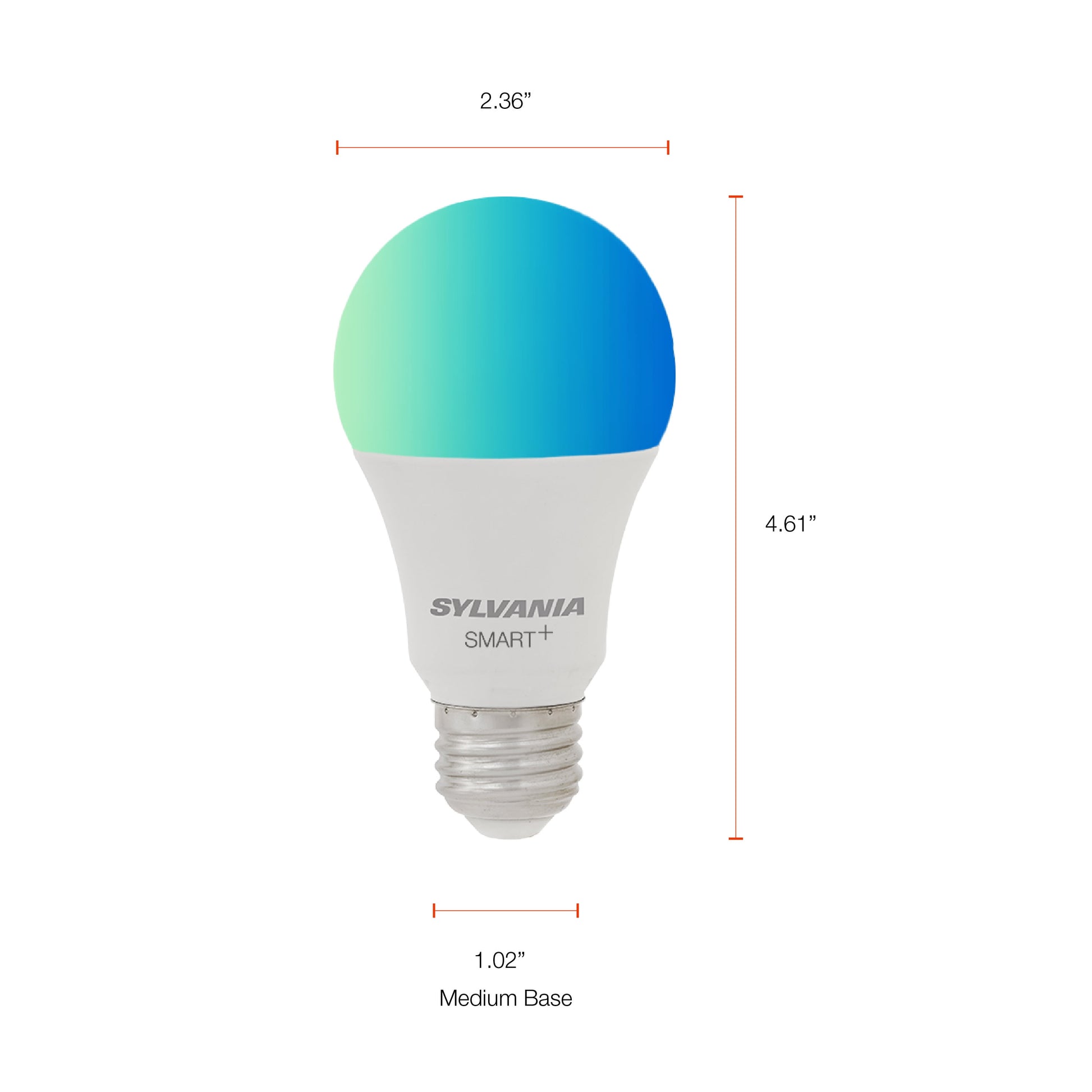 SYLVANIA Wifi Smart Light Bulb, LED 60W Equivalent, Full Color Dimmable A19, Works with Alexa and Google Home, 3 Pack